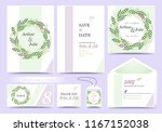 set of wedding invitation card .... | Shutterstock .eps vector #1167152038