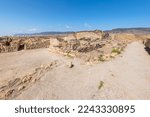 Small photo of Khor Rori, Oman - November 23 2022: The ruins of the ancient 3rd Century BC fortified port city of Sumhuram, an import harbor for frankincense trade, at Khor Rori, or Khawr Rawri lagoon in Oman.