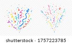 confetti explosion set on... | Shutterstock .eps vector #1757223785