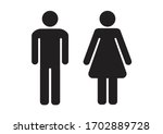male and female simple icons | Shutterstock .eps vector #1702889728