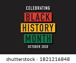 black history month  uk ... | Shutterstock .eps vector #1821216848