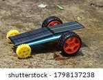 Small photo of Solar powered car (working model) built at home which is very small in size and it is used to understand the working principle of actual solar car which runs using solar energy