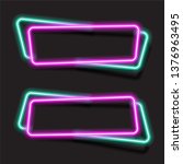 vector of neon banner design. | Shutterstock .eps vector #1376963495