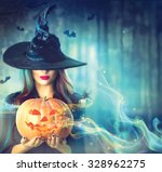 Halloween Witch With A Magic...