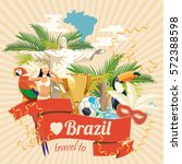 Vector Travel Poster Of Brazil...