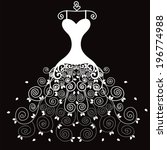 wedding dress | Shutterstock .eps vector #196774988