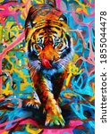 Modern Oil Painting Of Tiger ...