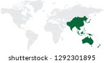 world map region  asia pacific | Shutterstock .eps vector #1292301895