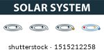 solar system icon set. four... | Shutterstock .eps vector #1515212258