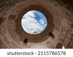 Small photo of Round ceiling at Temple of the Aesculapius Diocletian's Palace, in Split Croatia