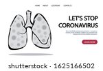 coronavirus cov in lungs... | Shutterstock .eps vector #1625166502
