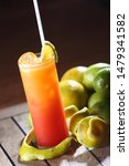 Small photo of The Tequila Sunrise is a cocktail made of tequila, orange juice, and grenadine syrup and served unmixed in a tall glass. The name is for an appearance with gradations of color resembling a sunrise.