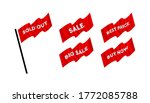 flag set banners with text sold ... | Shutterstock .eps vector #1772085788