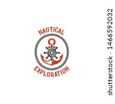 nautical badge logo design... | Shutterstock .eps vector #1466592032