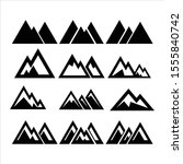mountain icon collection vector ... | Shutterstock .eps vector #1555840742