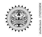 polynesian style tattoo design. ... | Shutterstock .eps vector #1732520858