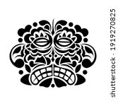 mask face tattoo ornament maori ... | Shutterstock .eps vector #1919270825
