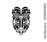 tiki mask or totem. patterns in ... | Shutterstock .eps vector #1928094605