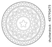 Coloring Star Round Ornament