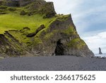 Small photo of Reynisfjara Beach, Vik Village, Sudurland, Iceland, Europe. Amazing landscape with basalt rock formations and Troll Toes -Black beach Reynisfjara - Iceland - Europe - 18 August 2022