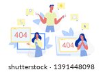 page not found 404 error and... | Shutterstock .eps vector #1391448098