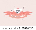 happy valentine's day with... | Shutterstock .eps vector #2107420658