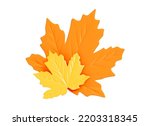 3d Orange And Yellow Leaves....