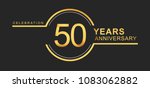 50 years anniversary golden and ... | Shutterstock .eps vector #1083062882