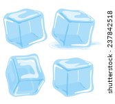Ice Cubes. Vector Illustration...