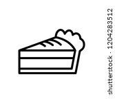 pie cake icon. flat vector... | Shutterstock .eps vector #1204283512