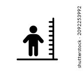man tall scale icon vector.... | Shutterstock .eps vector #2092253992
