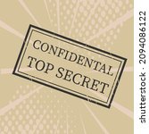 grunge stamps 'confidential top ... | Shutterstock .eps vector #2094086122