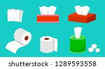 cute cartoon tissue paper set ... | Shutterstock .eps vector #1289593558