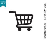 shopping cart icon vector logo... | Shutterstock .eps vector #1345324958