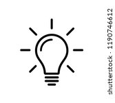 light bulb line icon vector ... | Shutterstock .eps vector #1190746612