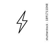 lightning icon vector. electric ... | Shutterstock .eps vector #1891711048