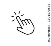 hand click icon vector. pointer ... | Shutterstock .eps vector #1901670688