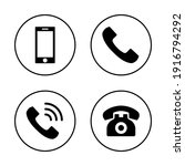 phone icon set. call icon... | Shutterstock .eps vector #1916794292