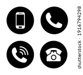phone icon set. call icon... | Shutterstock .eps vector #1916794298