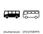 Bus Icon Set. Bus Vector Icon