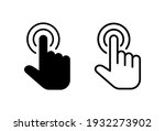hand cursor icon set. cursor... | Shutterstock .eps vector #1932273902