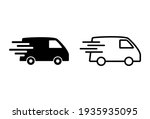 fast shipping delivery truck... | Shutterstock .eps vector #1935935095