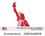 the statue of liberty is a... | Shutterstock .eps vector #2089668838