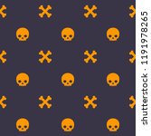 pattern with skull and bones ... | Shutterstock .eps vector #1191978265