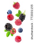 Berry Mix Isolated On A White...