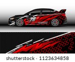car wrap graphic racing... | Shutterstock .eps vector #1123634858