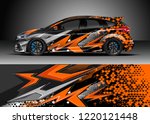 racing car wrap design vector.... | Shutterstock .eps vector #1220121448