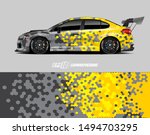 car wrap graphic. abstract... | Shutterstock .eps vector #1494703295