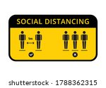 social distancing warning... | Shutterstock .eps vector #1788362315