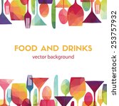 food and drinks. vector... | Shutterstock .eps vector #253757932